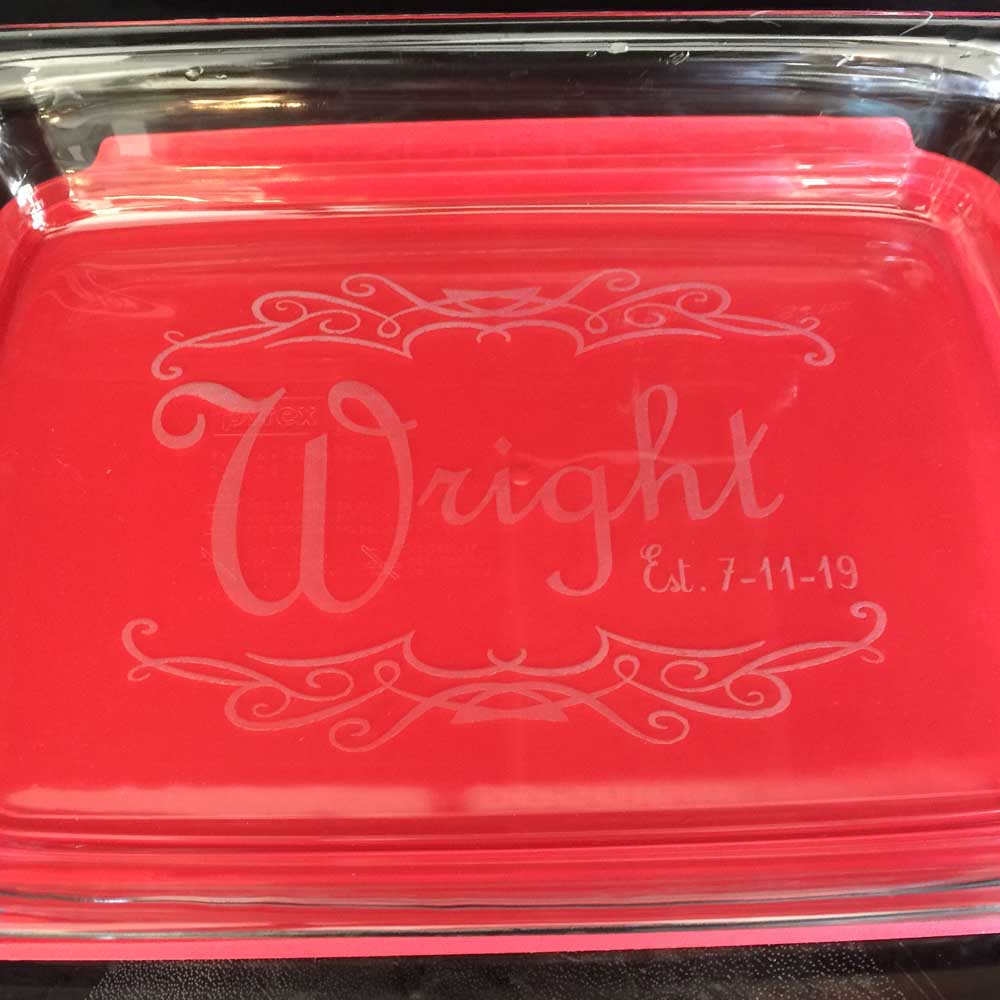 Personalized Engraved Pyrex Baking Dish